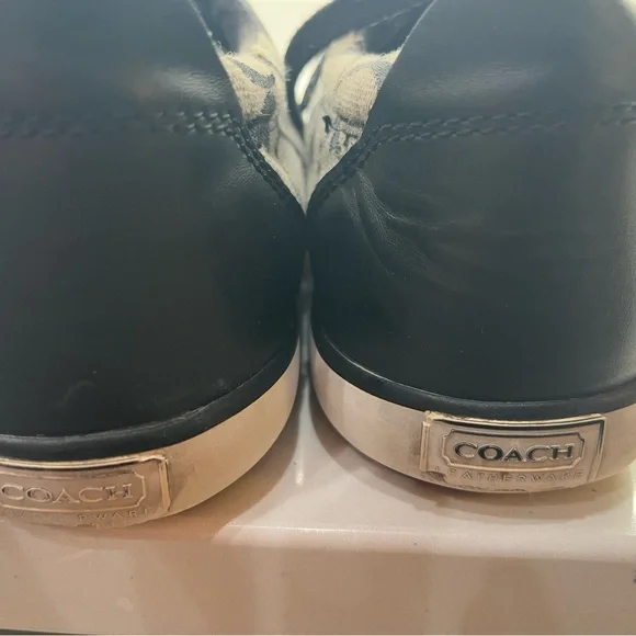 Coach Monogram Black and Cream Women's Sneakers - Picture 5 of 7